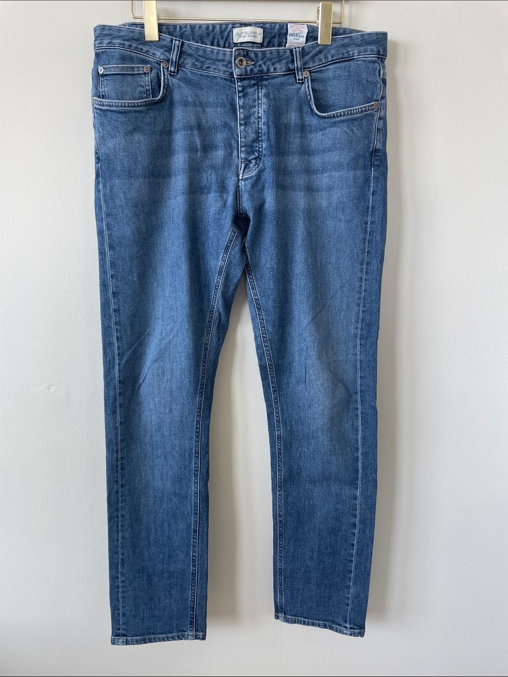 Suitsupply Medium Blue Slim Straight Jeans